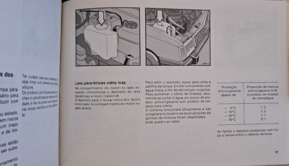 Manual de utilizador Opel Corsa e Opel Kadett