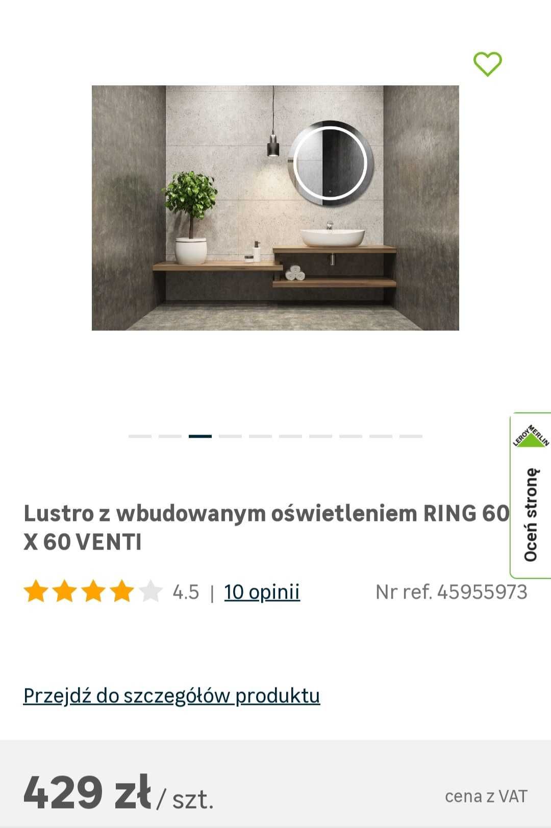 Lusro łazienkowe 60x60 podswietlane led