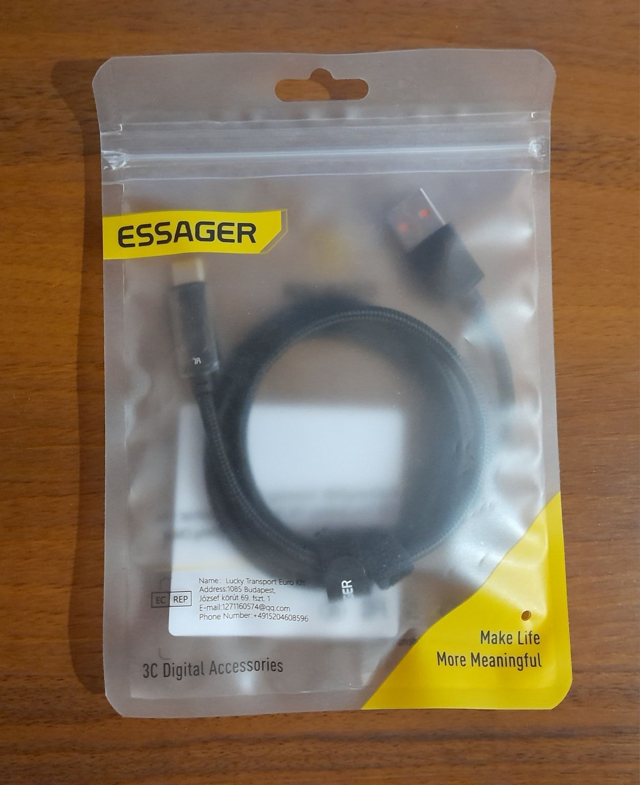 ESSAGER USB-A/ Type-C Data кабель для быстрой зарядки PD 100W