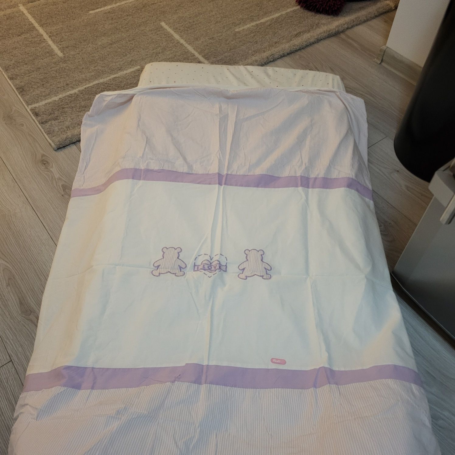 Materac lateksowy Vitmat antyalergic z pościelą dodatkowo120x60