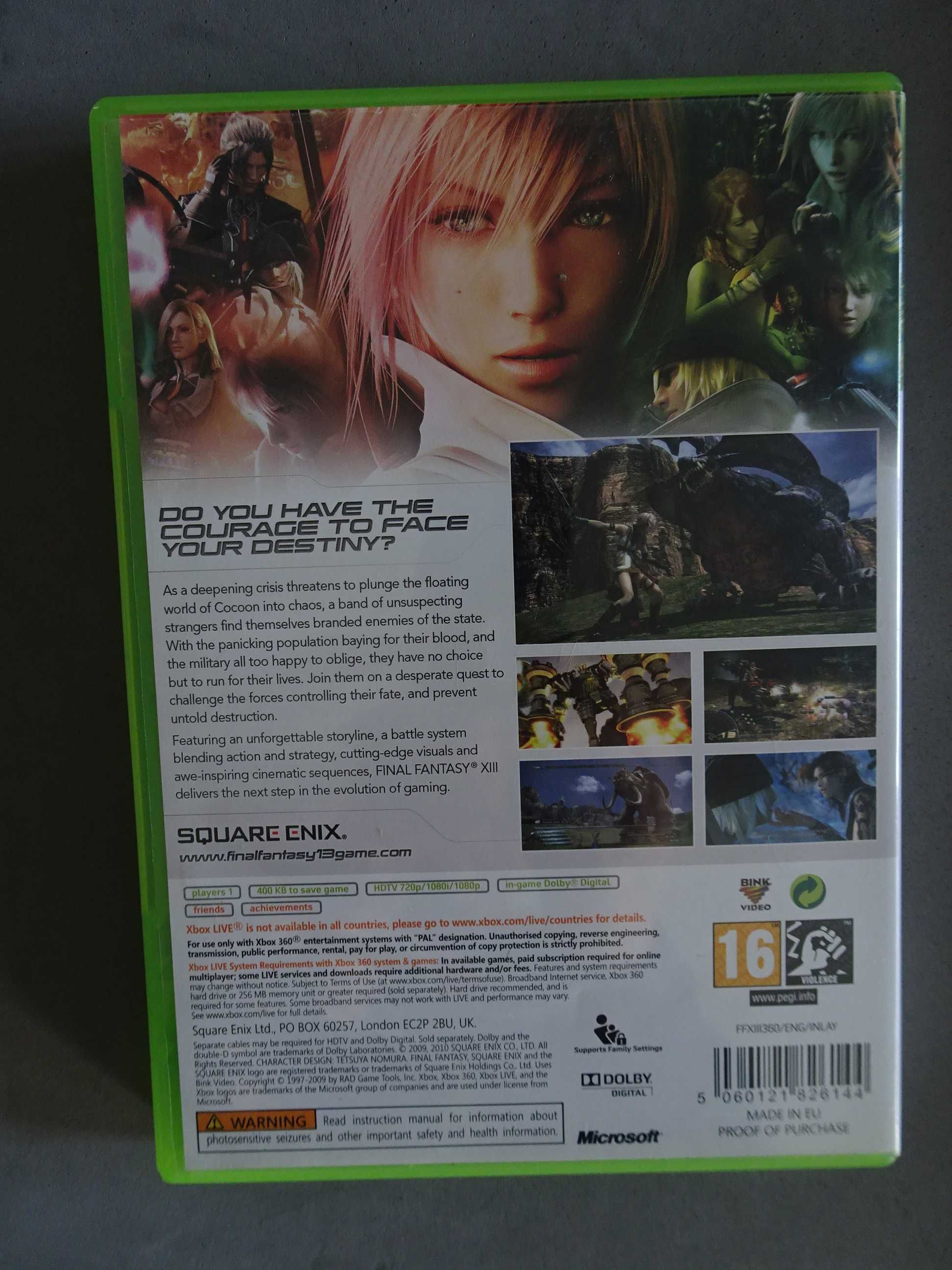 Jogo X-Box XBox 360 - Final Fantasy XIII