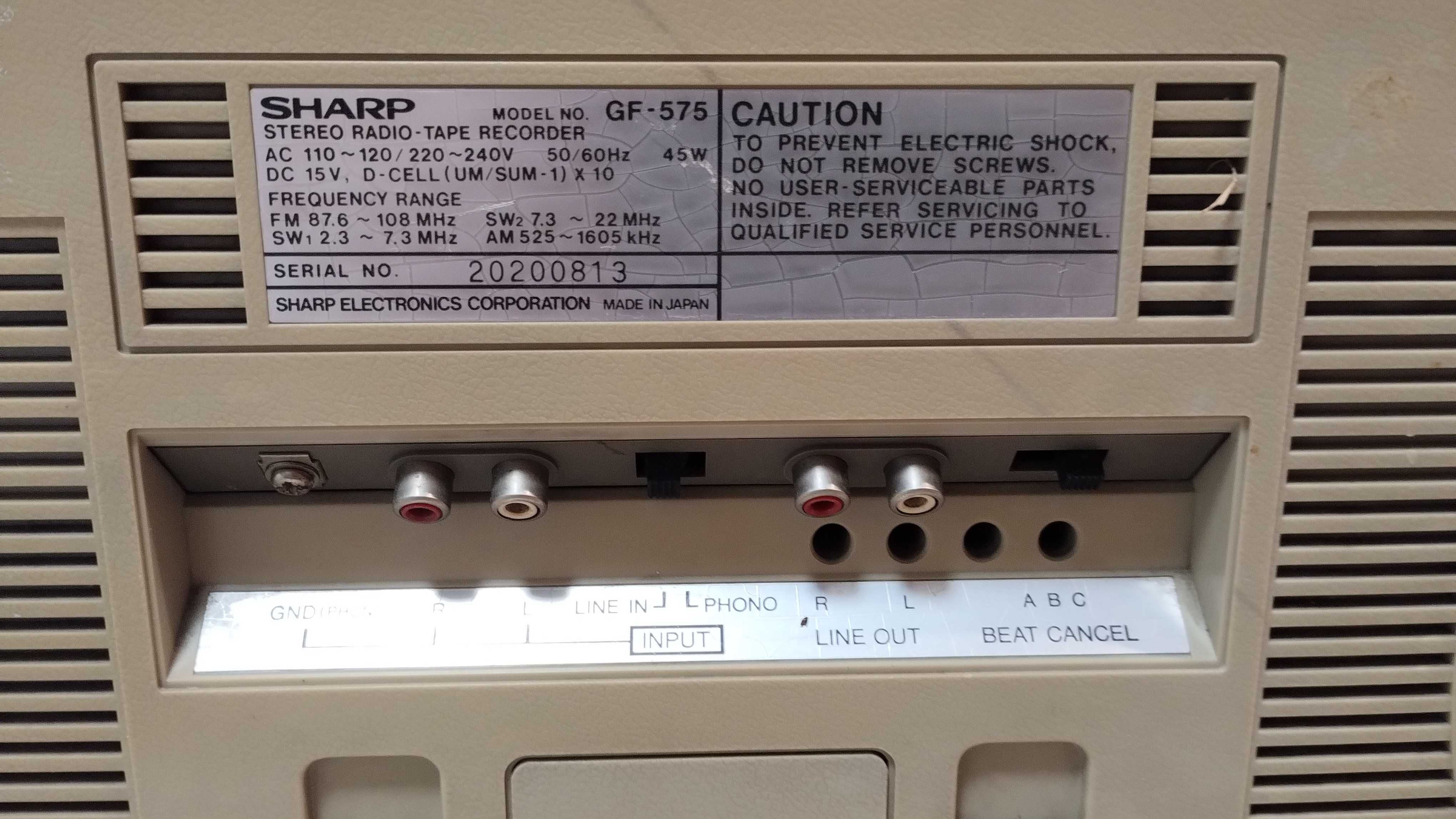 Radiomagnetofon Sharp GF-575