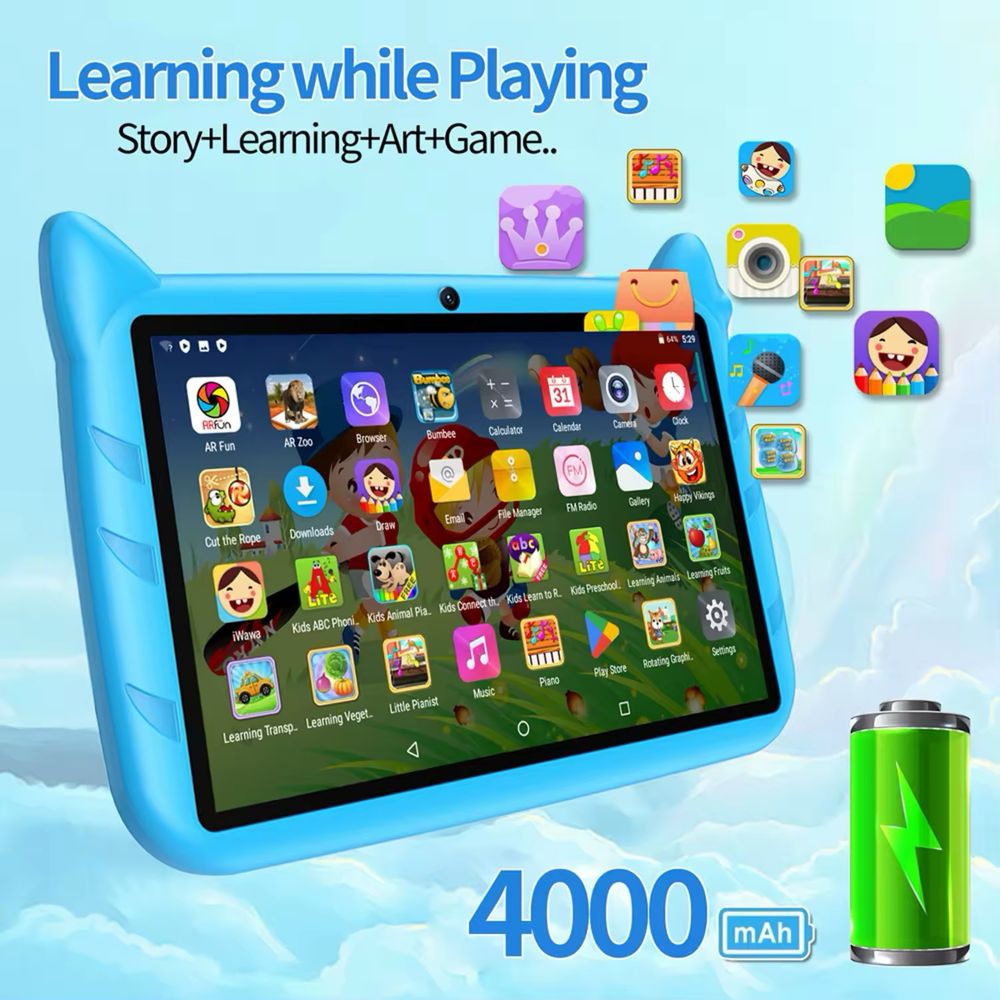 Детский планшет BDF Kids Tablets 4ГБ/64ГБ Android 13 Blue