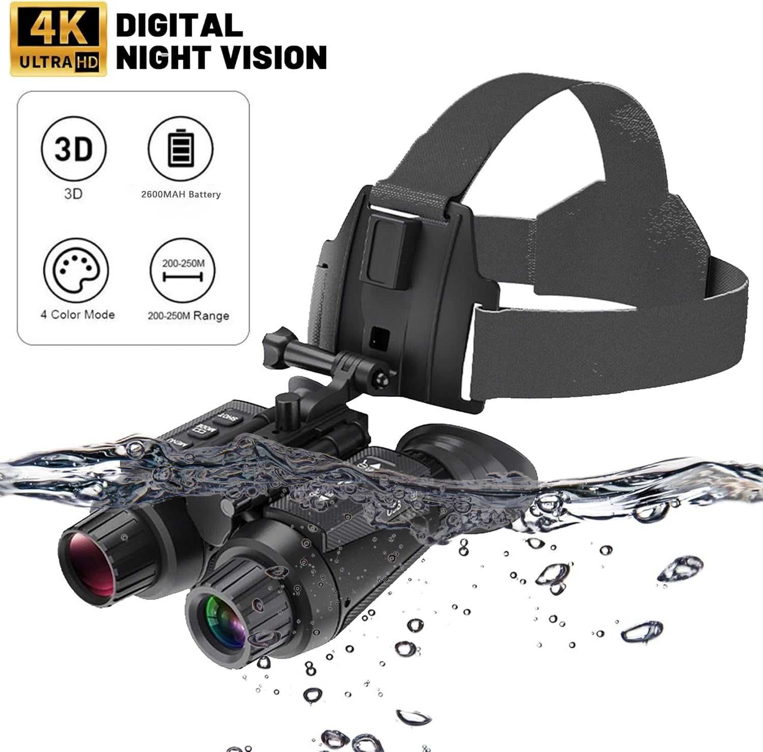Тактический бинокль ночного видения NV8300 Super Light HD 36MP 3D 4K