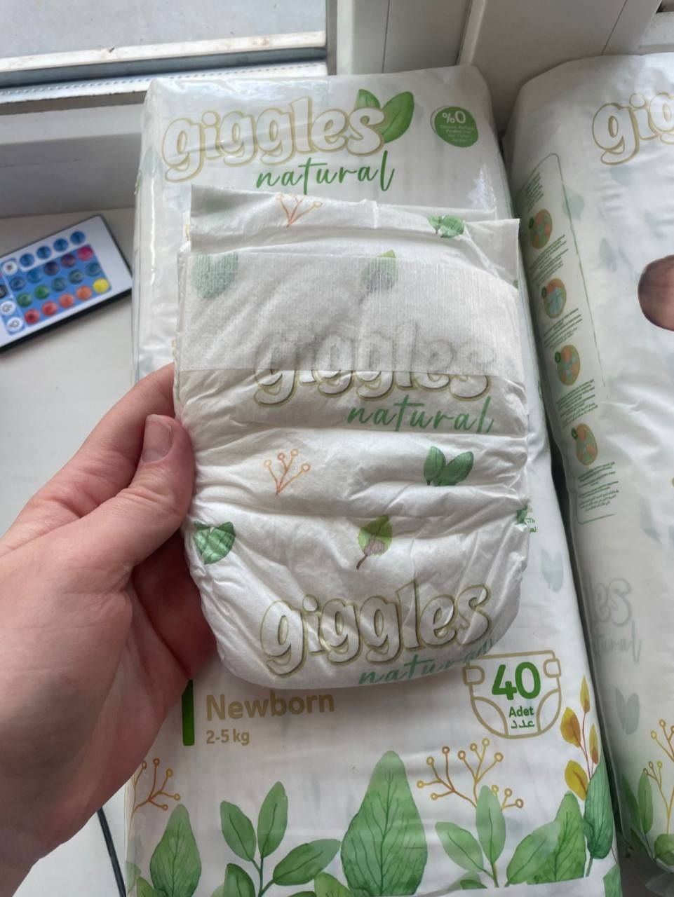 Підгузки Giggles Natural розмір
1 Newborn
(2-5 кг), 40 шт