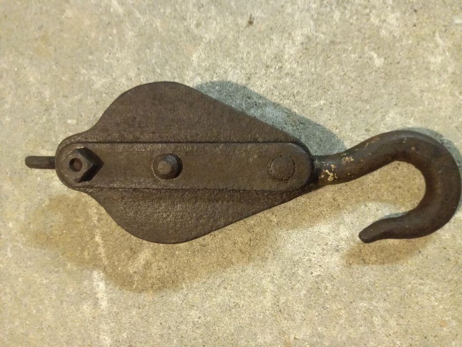 Stare zblocze hakowe bloczek linowy budowlany