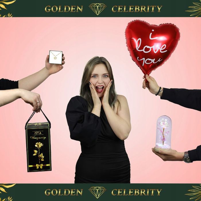 Srebrny Łańcuszek Serce Srebro 925+róża Wieczna Led Na Urodziny Dla Ko