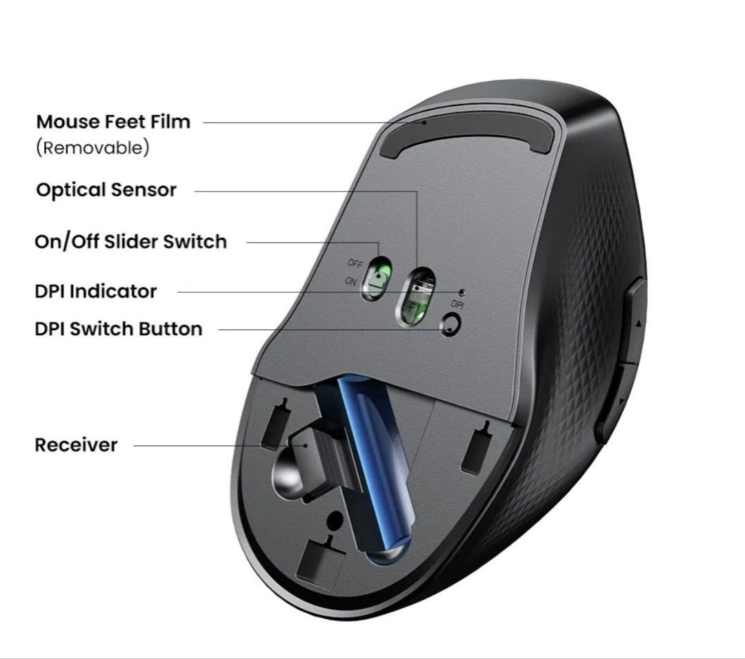 Бездротова безшумна миша 4000 dpi Ugreen та килимок