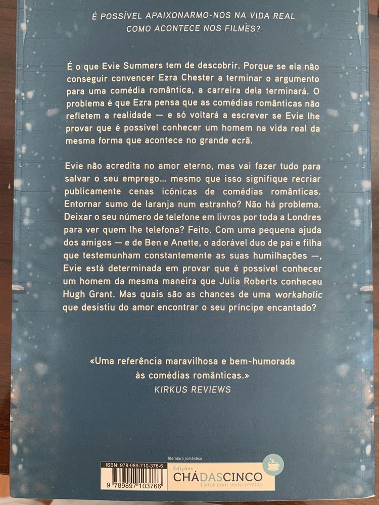 Livro “Um Amor como nos Filmes” de Rachel Winters
