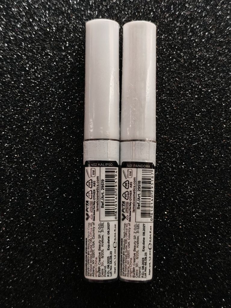 Zestaw kosmetyków Lamel eyeliner duochrome glitter brokat kredki cień