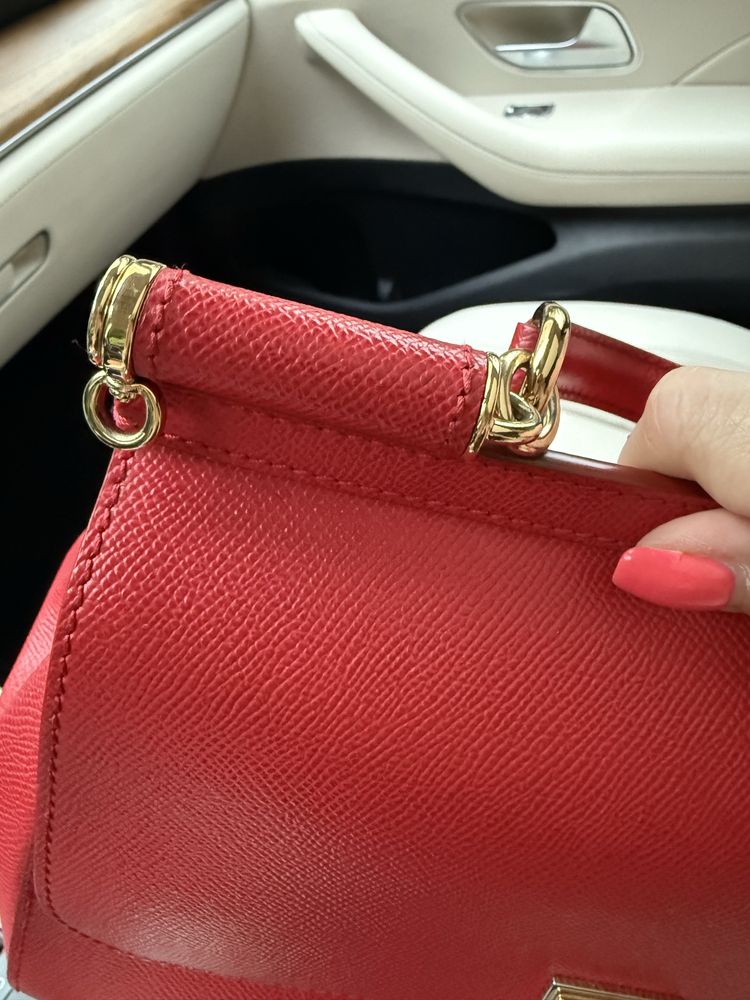 Сумка Dolce&Gabbana красная червона оригінал