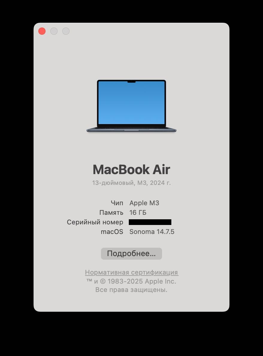 MacBook Air 13.6 Mid 2024 Midnight (MC8K4)  M3 16/256 800$ EmojieStore