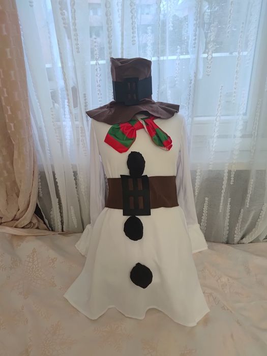 Strój przebranie święta bałwanek pani bałwankowa Mikołaj 4 część roz S