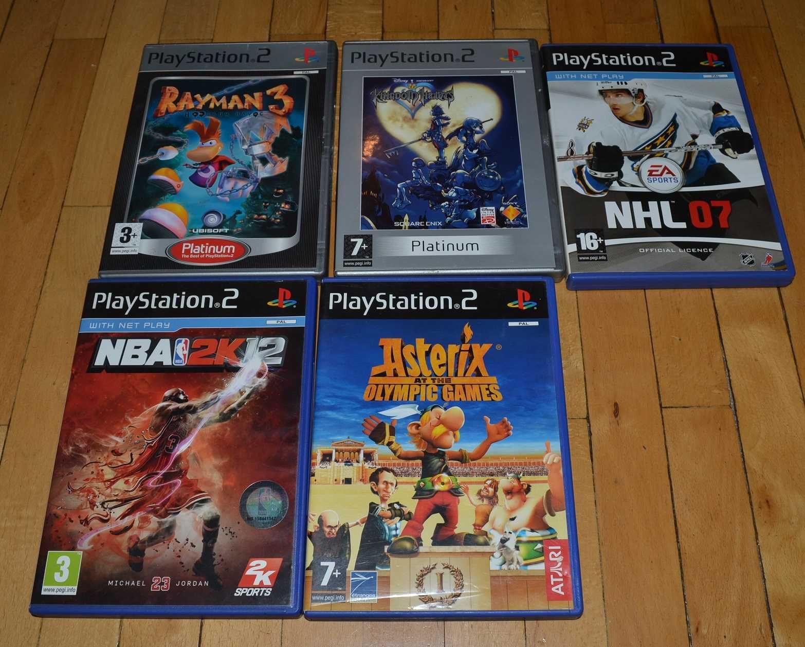 5 gier na PS2 Rayman 3 Kingdom Hearts NHL 07 NBA 2K12 Aterix