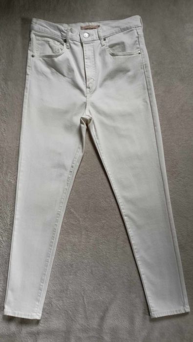 Spodnie Levi's - białe /Wysoki stan