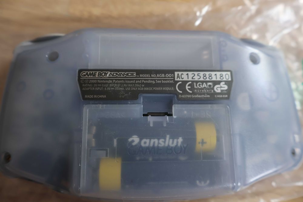 Komplet Konsola Game Boy Advance Nintendo BOX Stan Idealny TRANSPARENT