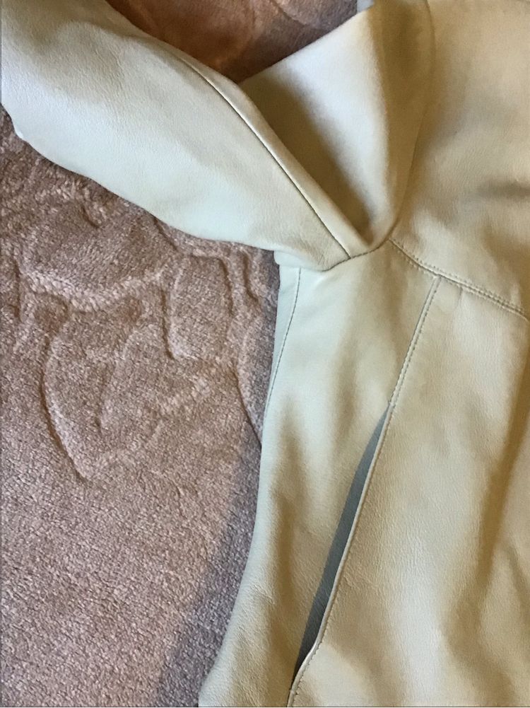 Jasna kurtka ramoneska Vintage Genuine Leather