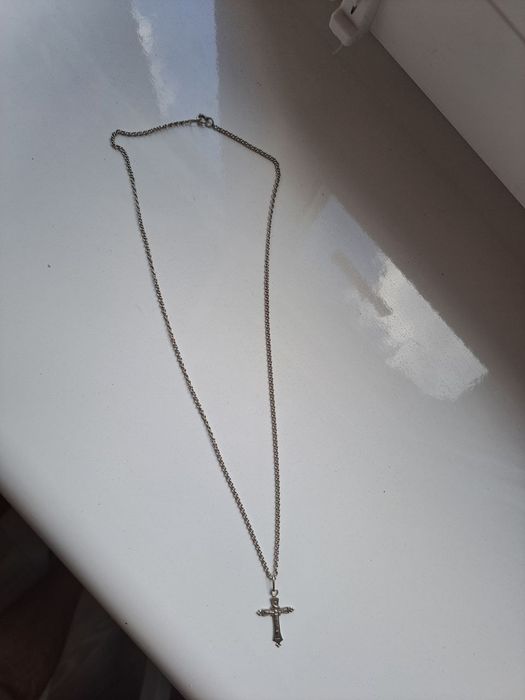 Серебряная цепочка с крестиком 925