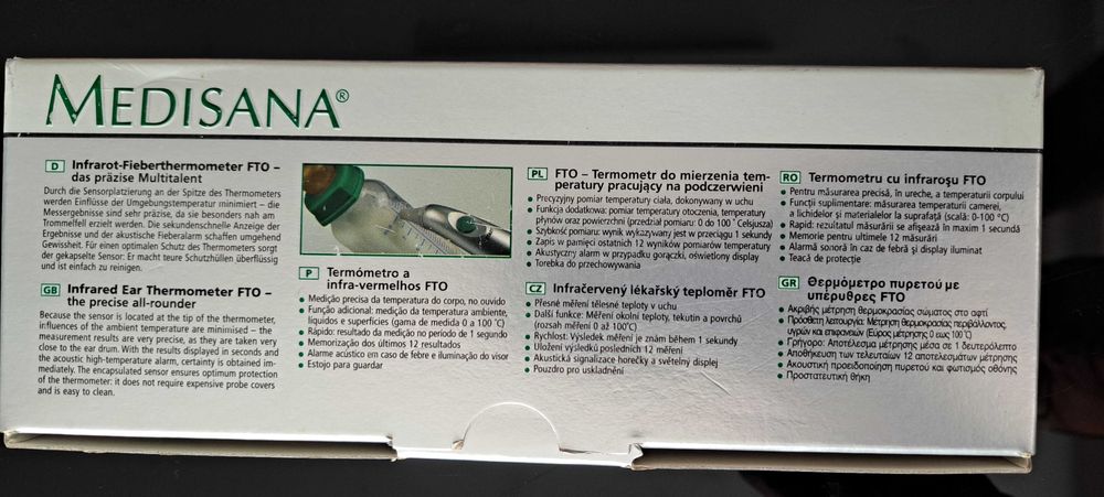termometr na podczerwień do dokładnego badania temperatury z dna ucha