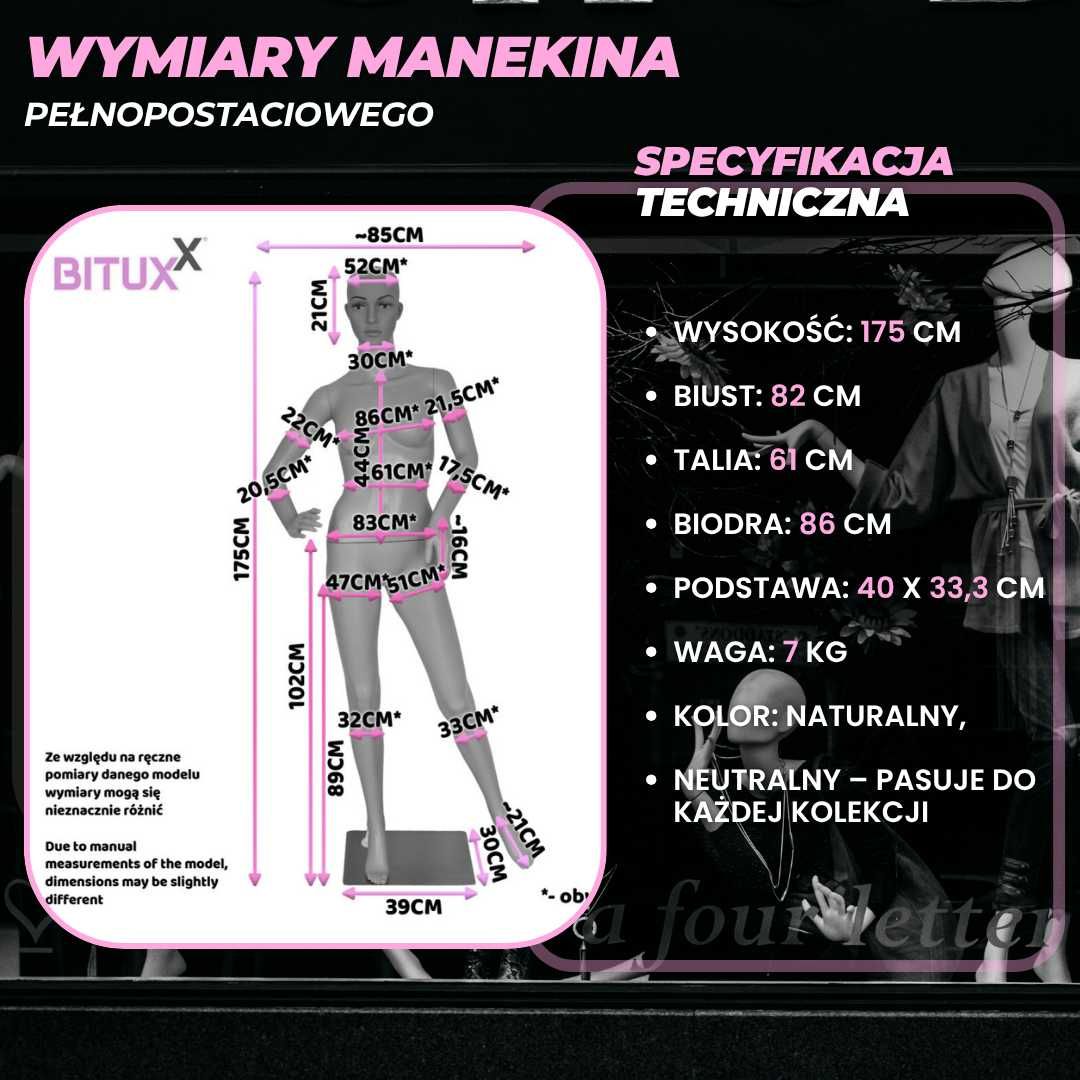 manekin wystawowy damski manekin calopostaciowy kobiecy 175 cm
