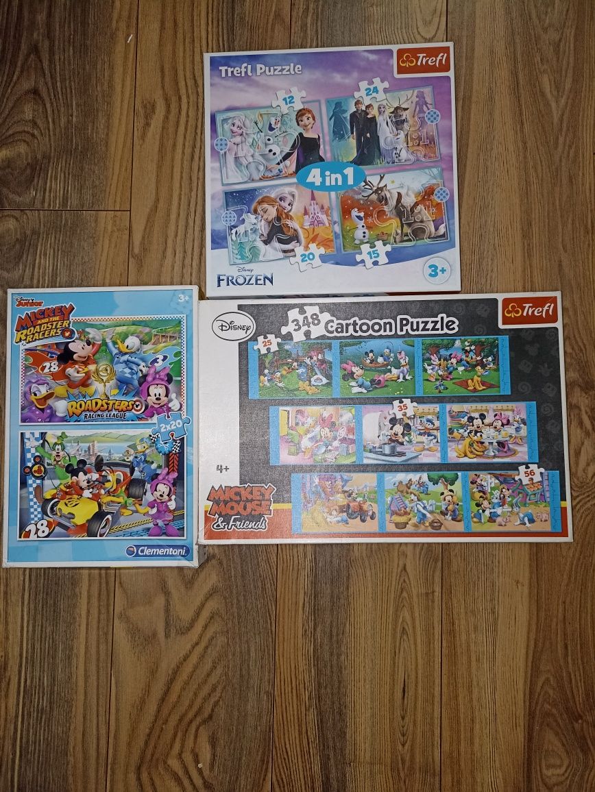 Puzzle dla dziewczynki 3+  Miki Mini Elza Kraina lodu