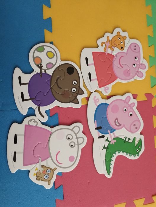Puzzle 6 sztuk + zagadki smoka obiboka