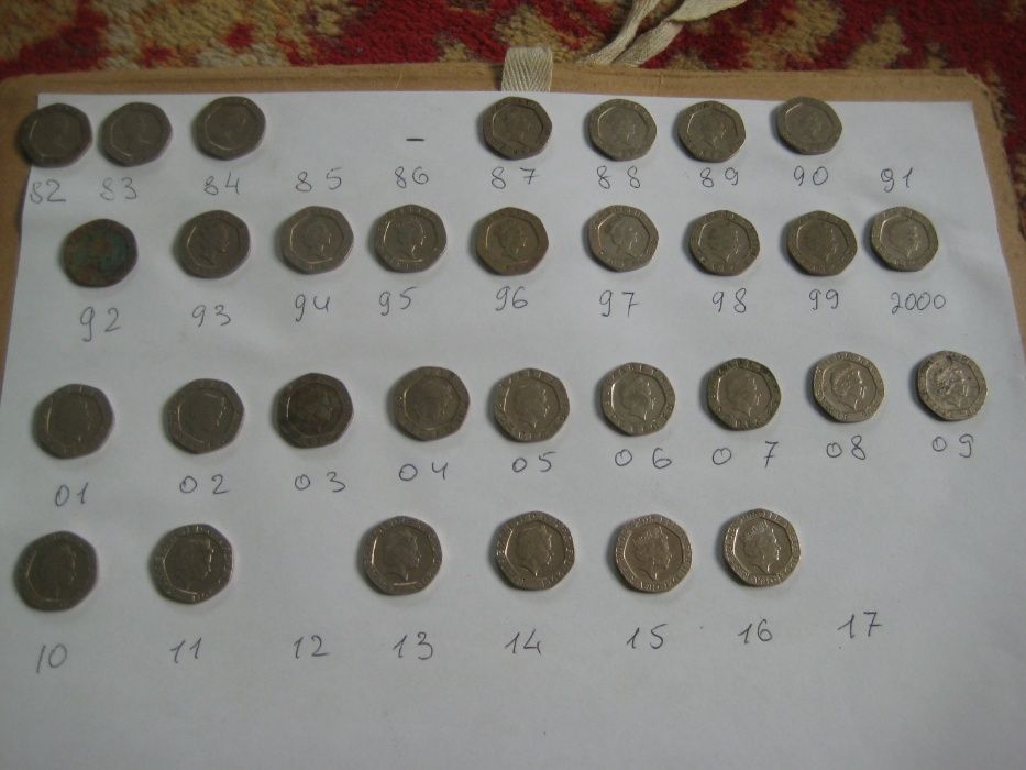 Монети Великобританїі. TWENTY PENCE. В колекцію. Погодовка.