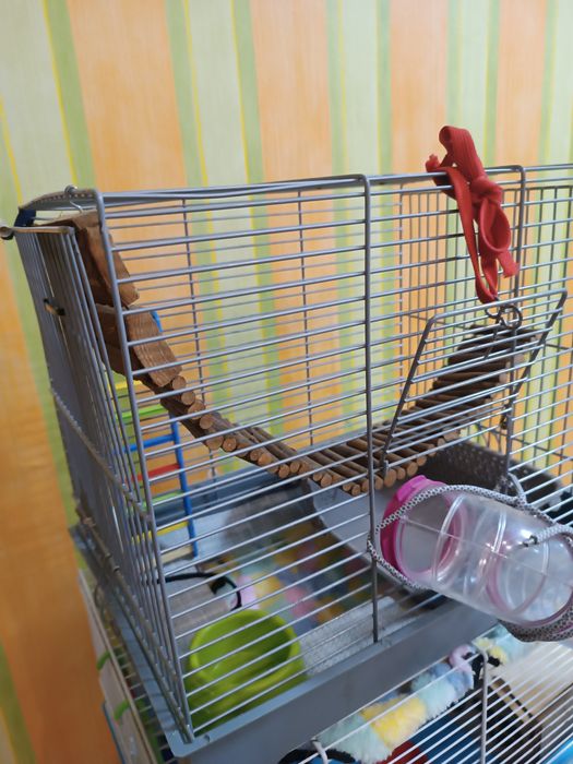 Двойная Клетка для грызунов хомяков крыс с лотком.Общяя высота: 56,7см