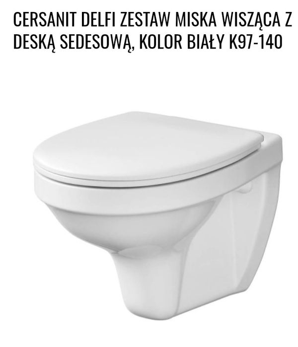 Miska podwieszana Cersanit WC z deską wolnoopadająca