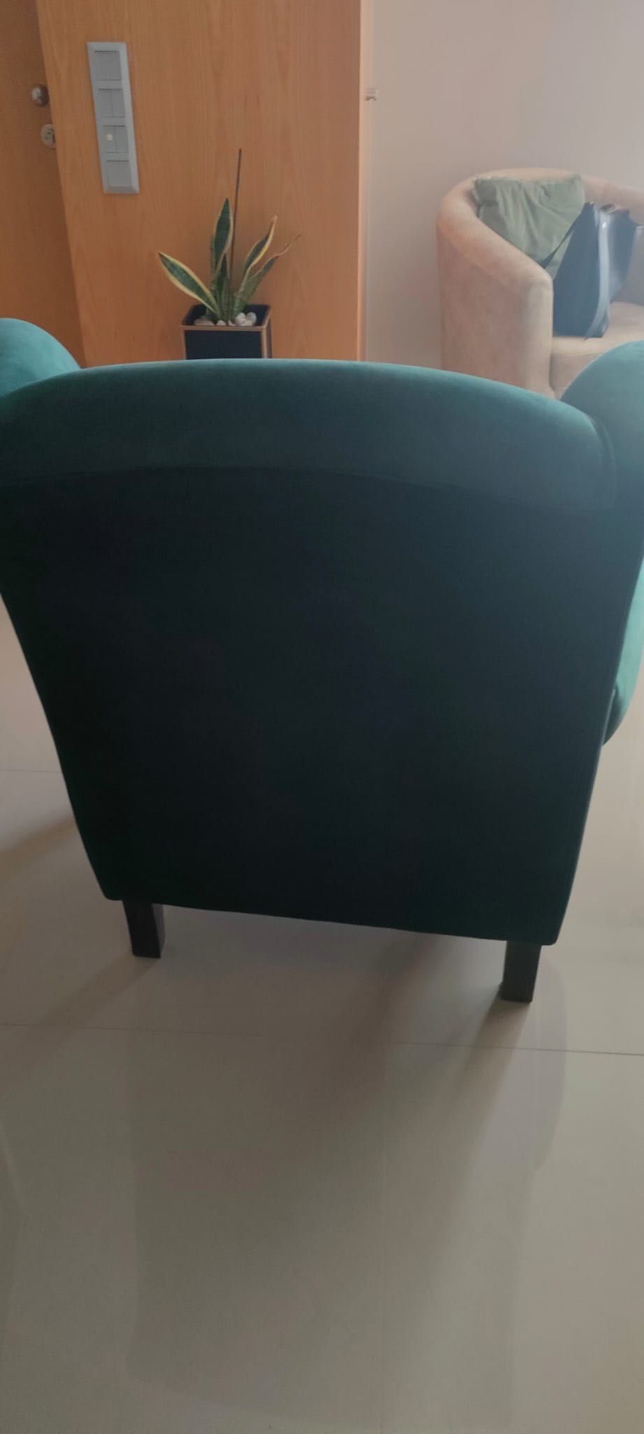1 Sofás verde em veludo.