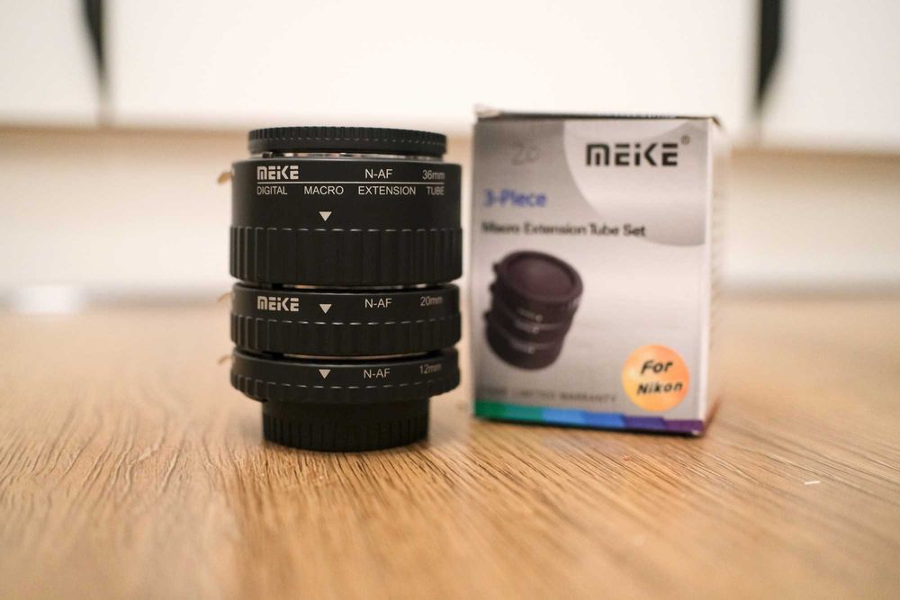 Zestaw 3 pierścieni pośrednich Meike do Nikon F automatyka