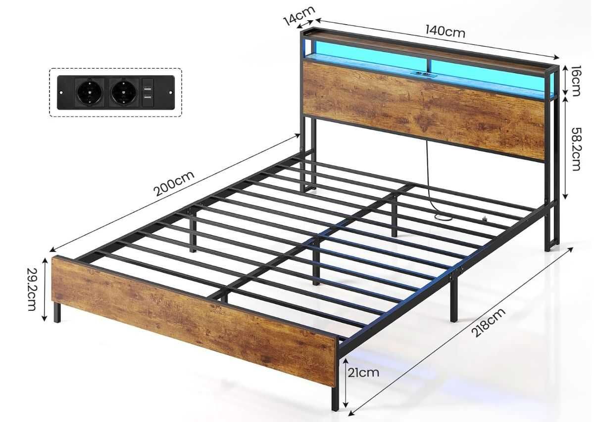Cama casal 140x200 nova na caixa