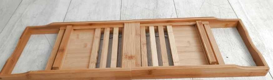 Półka na wannę bambusowa 105x22x4 cm