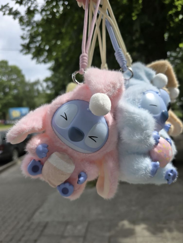 Мягкая игрушка-брелок Стич Labubu 17см бокс Stitch Pop Mart