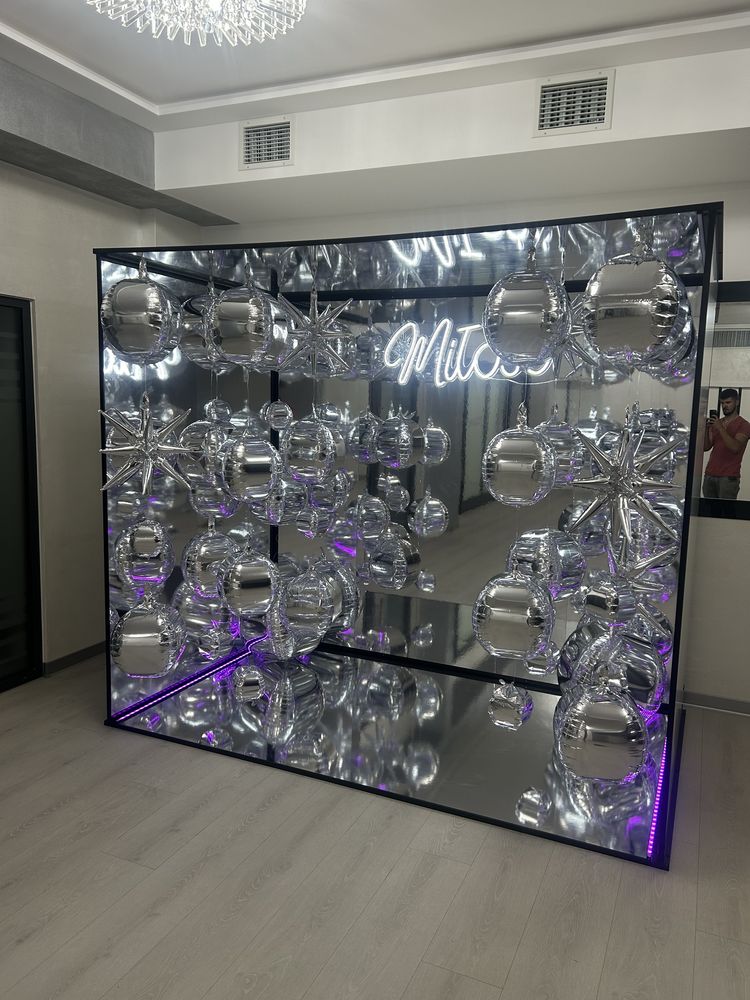 NOWOŚĆ WESELNA! Mirror box, Lustrzany fotobox! Fotobudka, Ciężki Dym