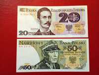 Banknoty PRL 50 DH i 20 G st.1 UNC