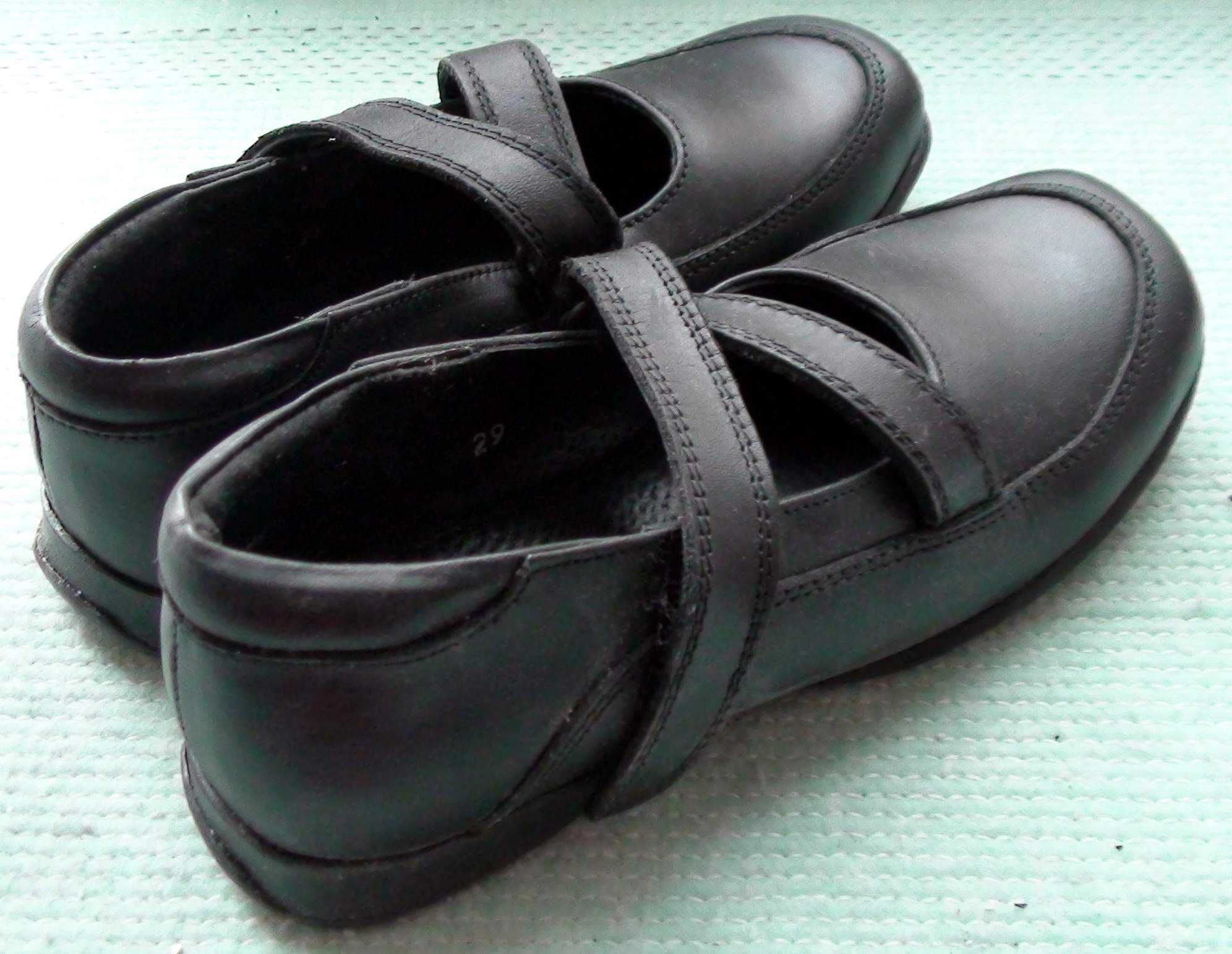 КОЖАНЫЕ туфли для девочки, НОВЫЕ, размер 29