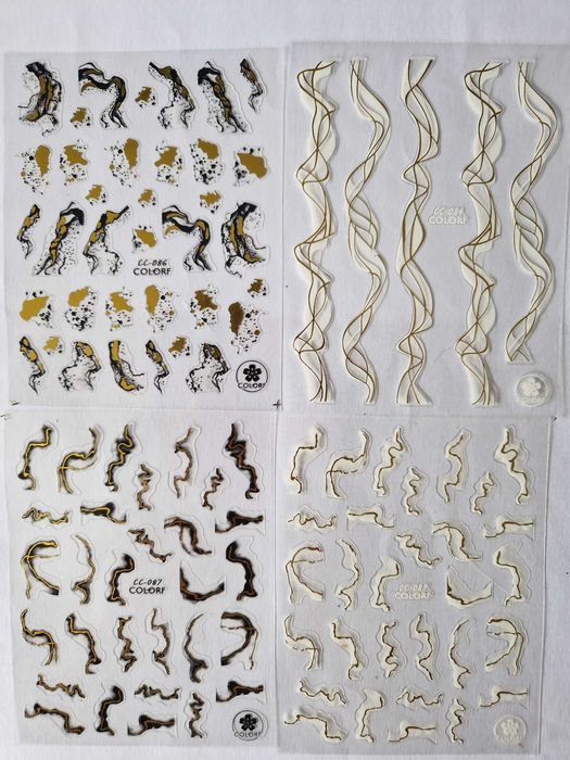 Naklejki na paznokcie, różne wzory, nowe