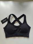 Top sportowy biustonosz solid black gym glamour S