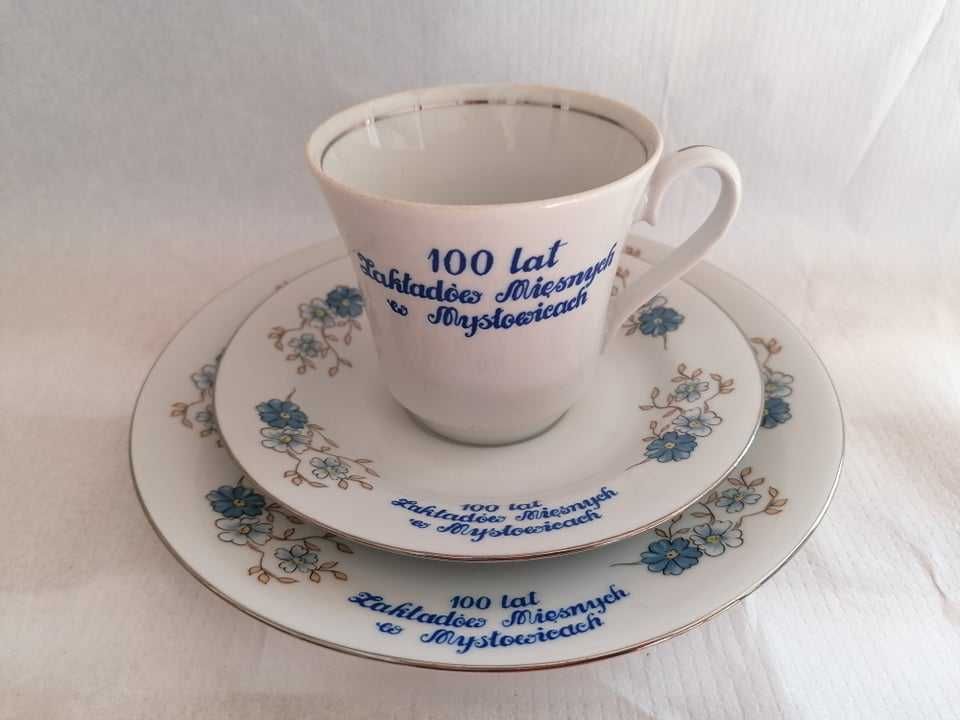 Porcelanowa filiżanka, śniadaniówka trio, Bogucice, Mysłowice