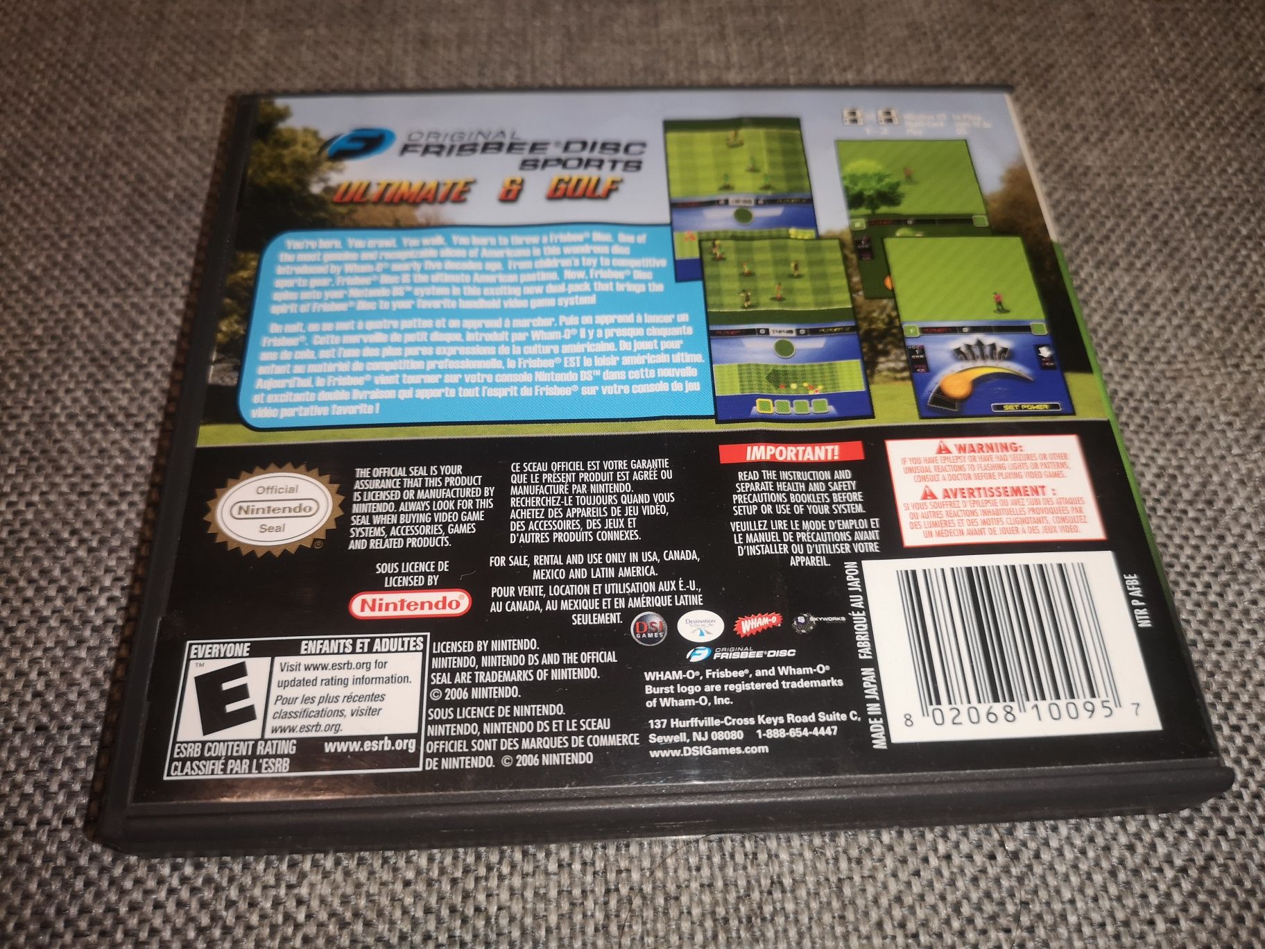 Frisbee Ultimate & Golf NINTENDO DS gra (wyd ameryk) na każde DS