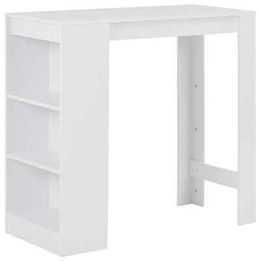 NOVO - Mesa de bar com prateleira branco 110x50x103