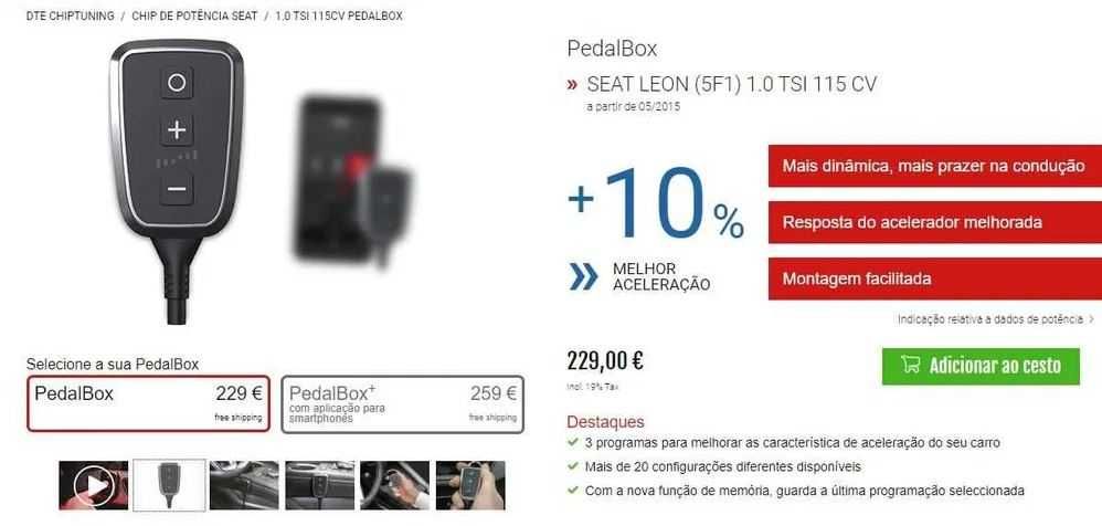 Kit Aumento de Potência Seat/VW/Skoda 1.0 TSI 115