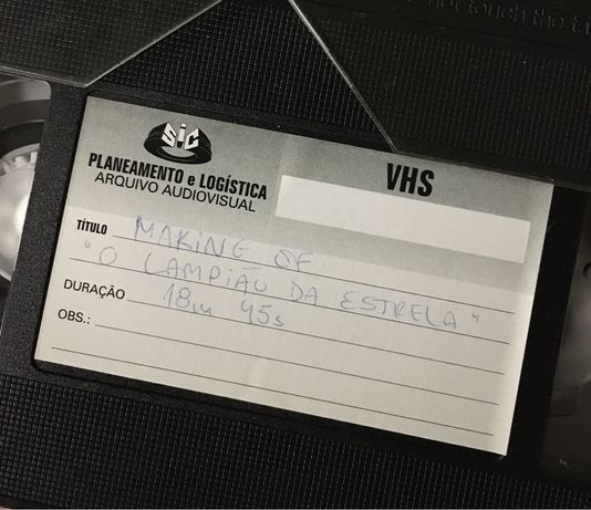 SIC - VHS rara Making of “ O Lampião da Estrela” cassete de arquivo