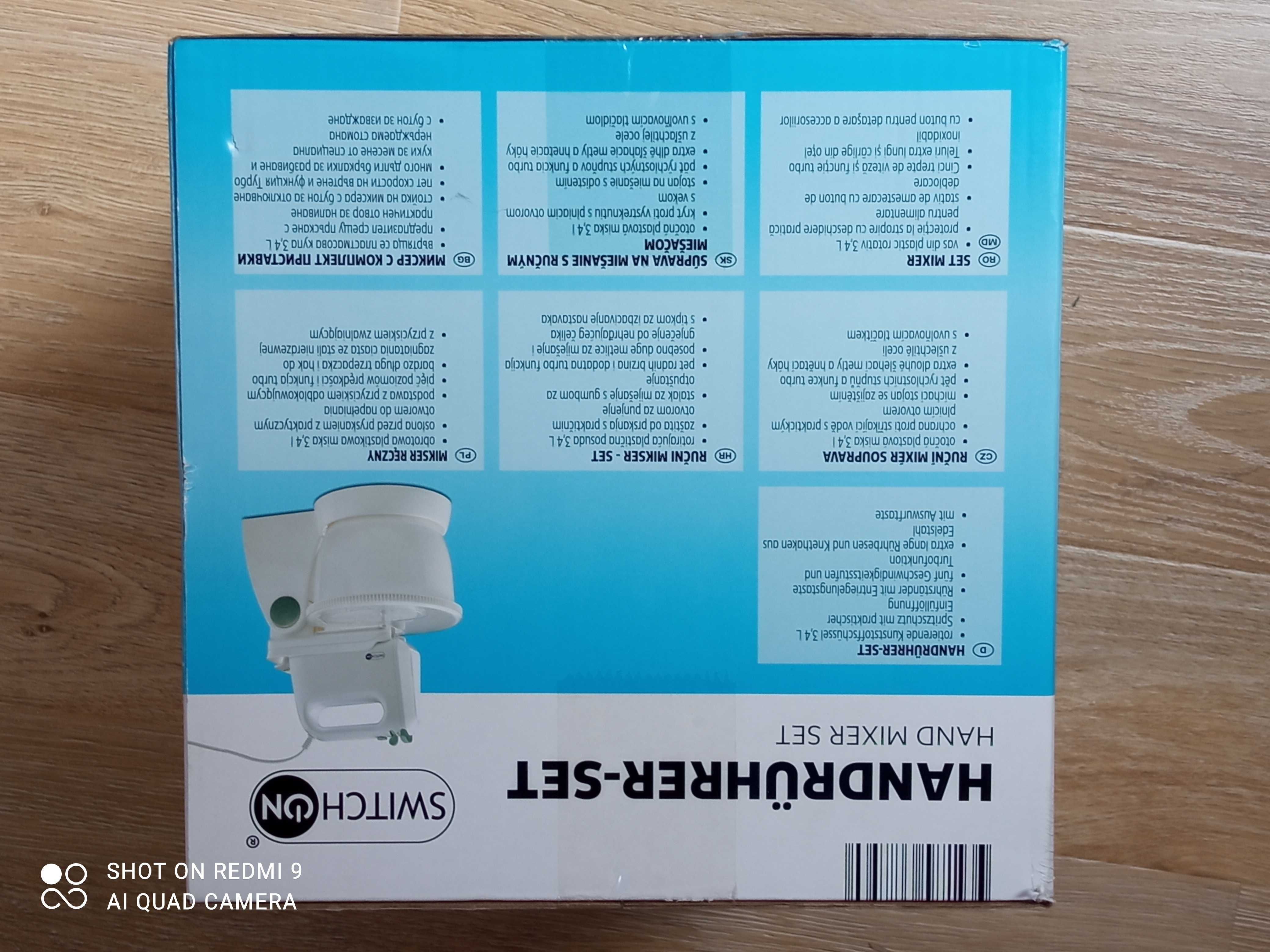 Mikser ręczny hand mixer set SWITCH ON NOWY