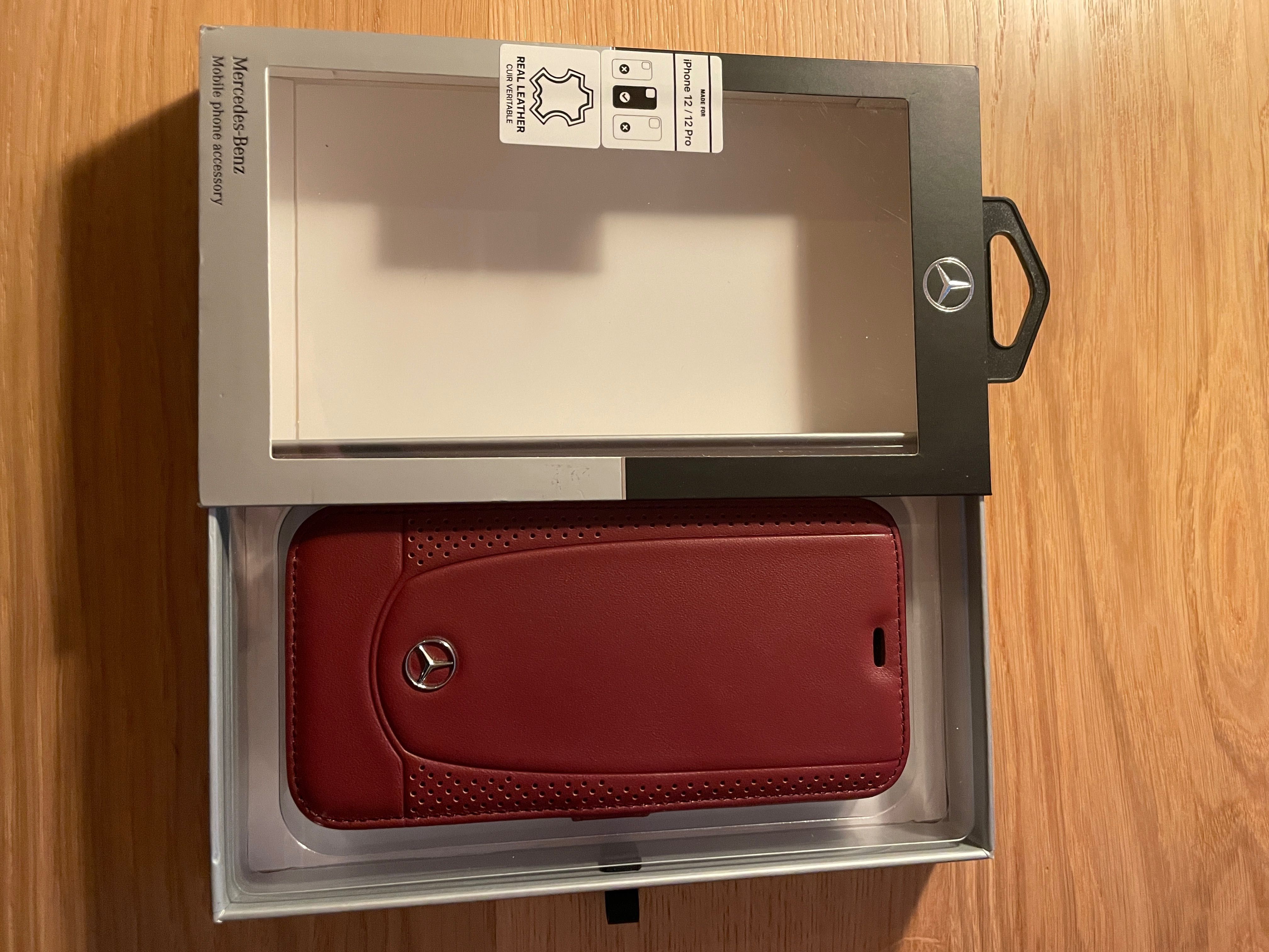 Etui iPhone 12 PRO Mercedes-Benz Skóra Leather Oryginał