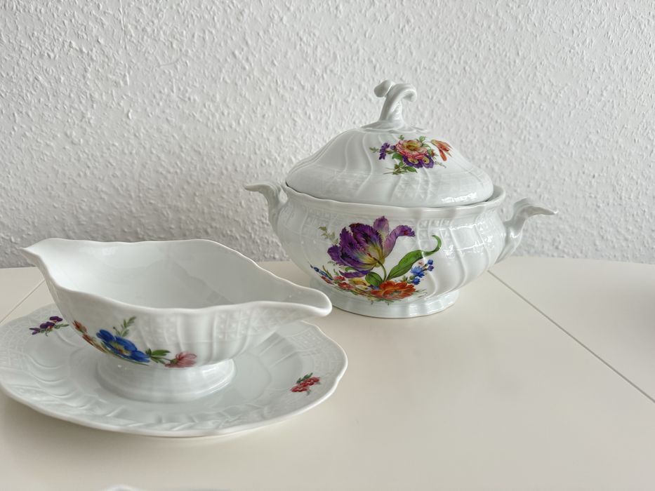 Serwis obiadowy Hutschenreuther Dresden w kwiaty