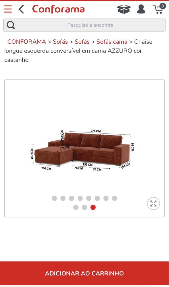 Sofá Cama Laranja
