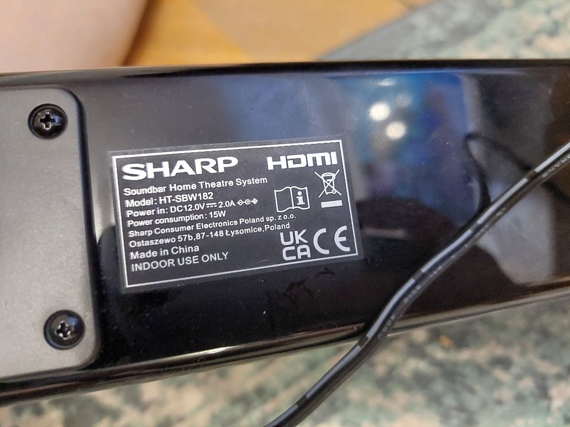 Soundbar i Subwoofer SHARP HT-SBW182 Czarny Głośniki