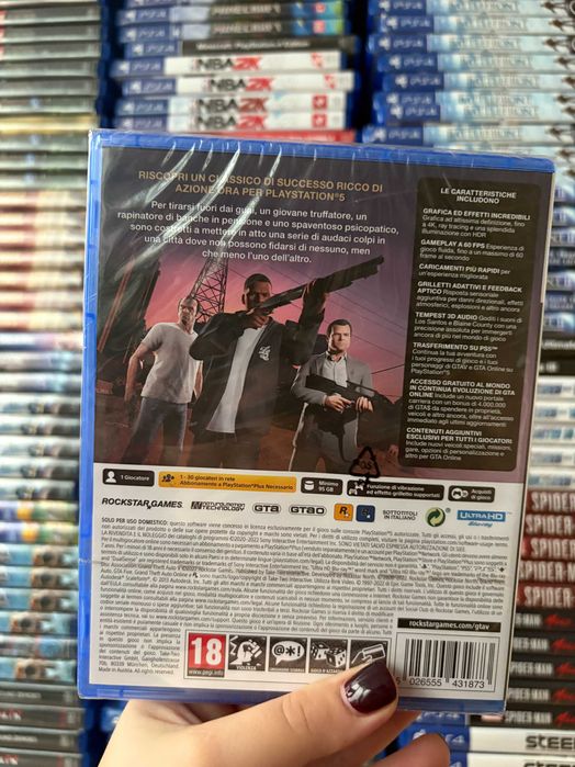 Гра GTA 5 на ps5, диск з грою на пс 5, ліцензія